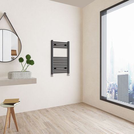 Acezanble 800x500mm(HxW) matt Black Central Heating Towel Rail Heating Towel Radiator