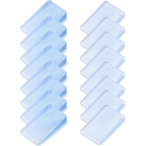 16 cales de nivellement pour meubles, cales de nivellement transparentes antidérapantes, 2 hauteurs (5 mm, 10 mm) (1/5)