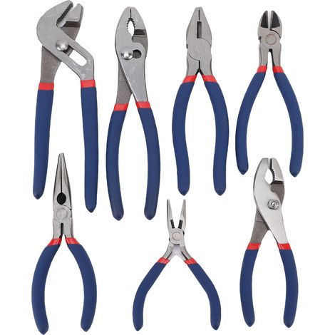 Jeu de 7 pinces comprenant des outils polyvalents à rainure diagonale et à Long nez pour la réparation automobile