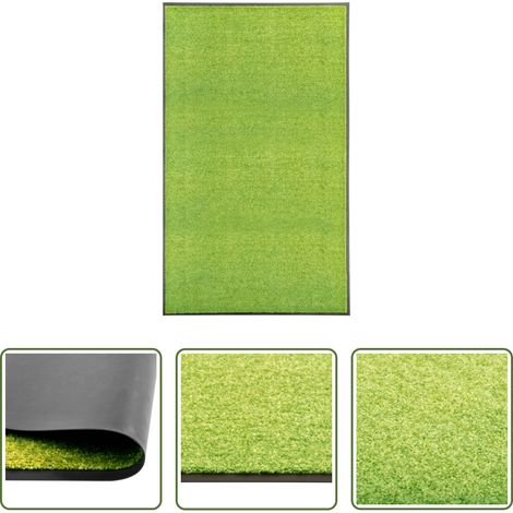vidaXL Tapis anti-poussière - Paillasson lavable Vert 90x150 cm (1/5)