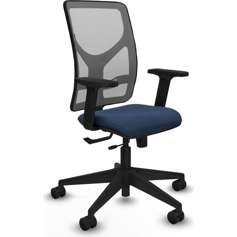 Silla de oficina piqueras y crespo Motilla cuero sintético azul gris (1/2)
