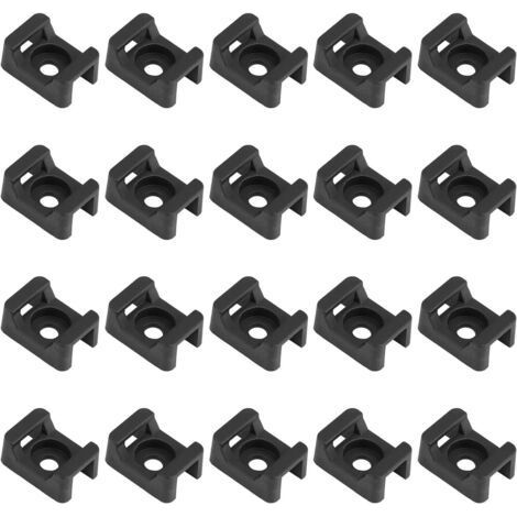 150PCS Noir Supports pour Serre-Câbles, Support de Base de Serre-Câbles pour Organiser Câbles, 23mmx16mm (1/5)