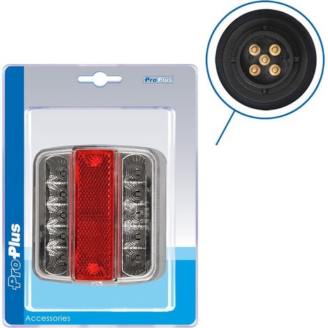 Fanale posteriore 4 funzioni 98x105mm 14led con ec a 5 poli in blister (1/5)