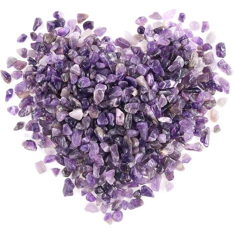 Pequeños fragmentos de amatista, 0,5 kg - Piedras trituradas con formas irregulares - Perfectas para la fabricación de joyas y la decoración del hogar. (1/5)