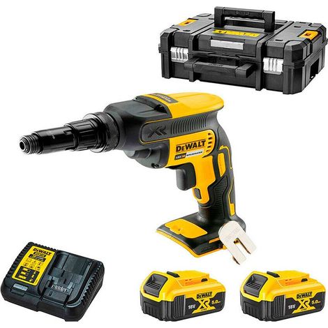 DeWALT DCF622P2 Cordless 18V Brushless Self Drilling TEK Screwdriver With 2x5.0Ah Batts, Charger And Case