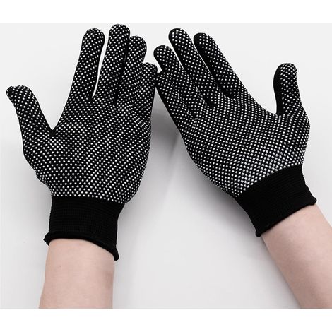 Lot de 1 paires de gants de travail réutilisables en nylon avec points antidérapants (1/3)