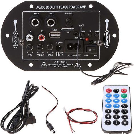 12V 24V 220V Drahtlose Bluetooth-kompatible FM-Radio-Verstärkerplatine mit USB- und TF-Kartensteckplatz
