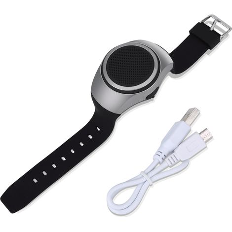 Enceinte Bluetooth Portable - Montre Intelligent avec Fonction Anti-Perte - Lecteur MP3 FM - Appels Mains Libres - Autonomie Longue Durée - Noir (1/5)