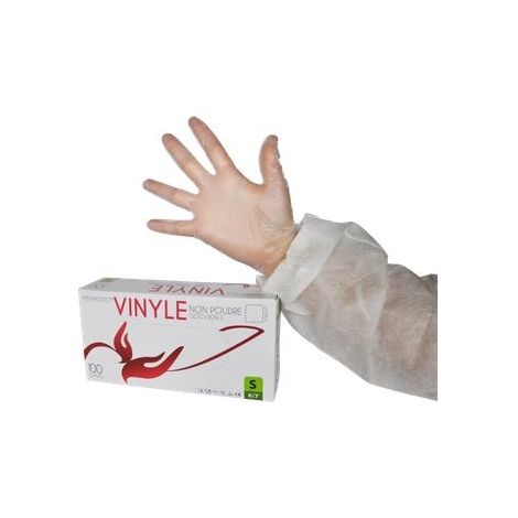 Gant vinyle micro poudre extra large taille 6-7 la boite - Mediprotec Promosac