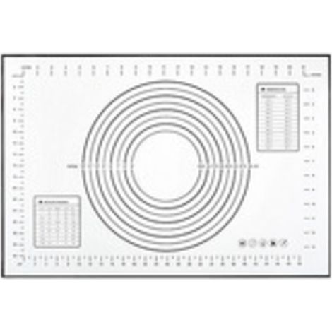 KLVGTIFS PU - Tapis de Cuisson Silicone, 70x50cm Tapis Patisserie Grande avec Grattoir, Tapis Silicone Patisserie Reutilisable, Plaque Silicone Patisserie pour Biscuits, Pain, Fondant (Noir)