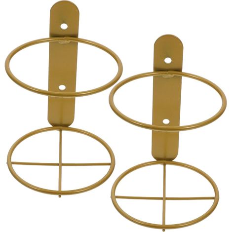Set aus 3 hängenden Weinregalen aus goldfarbenem Eisen im modernen Industriestil für das Badezimmer