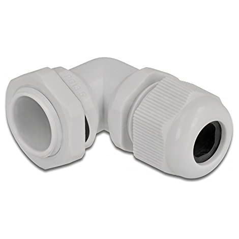 DELOCK PRESSE-ÉTOUPE COUDÉ À 90° PG13,5 - GRIS 60299