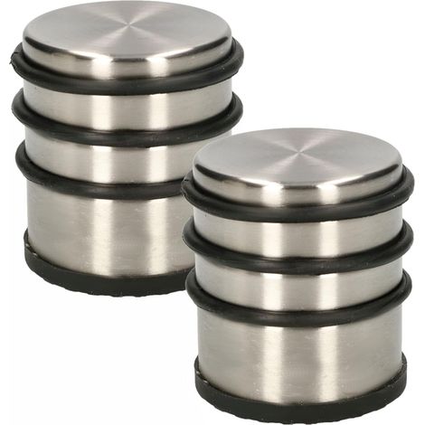 KOTARBAU Lot de 2 butoirs de porte pour porte - Argenté (1/5)