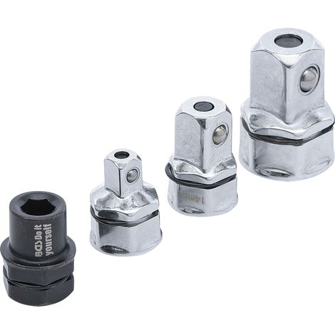 JEU D'ADAPTATEURS INDUSTRIELS POUR CLÉ POLYGONALES À CLIQUET 4 PIÈCES BGS DIY 98210