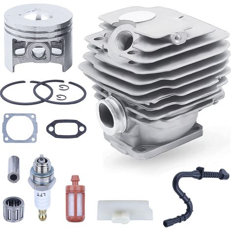 Piston et Cylindre pour STIHL 028 028AV 028AVS 028WB Tronconneuse, Cylindre + Piston + Joint + Bougie + Roulement Pièces de Rechange Moteur 028 AV Accessoire 14 in 1