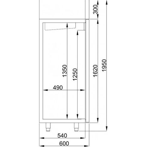 Réfrigérateur statique 400L en acier inox 1 porte déshydratation automatique - Combisteel (1/3)
