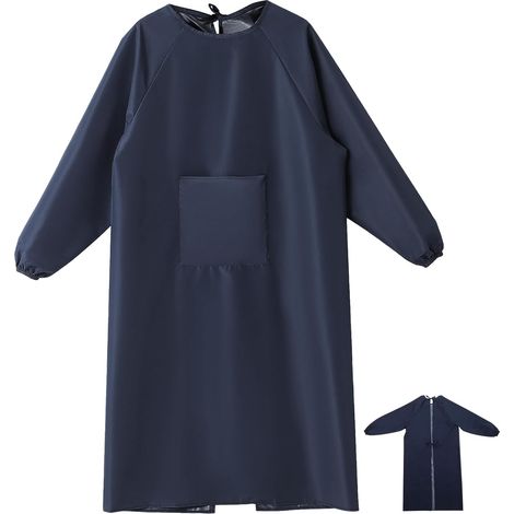 Tablier Imperméable à Manches Longues Résistant à L'Huile, Unisexe Adulte, Protection Anti-Projection, Adapté Cuisine, Atelier et Tâches Ménagères (1/5)