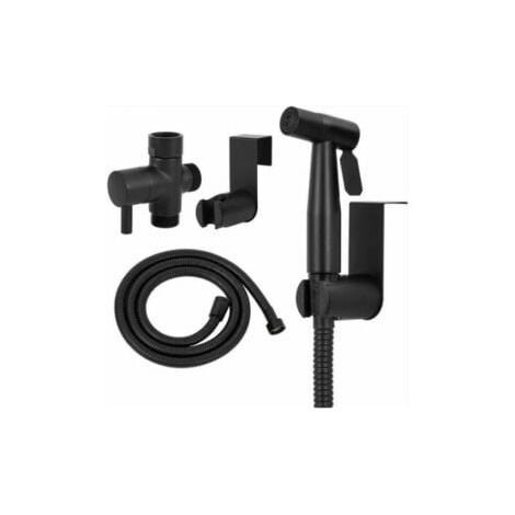 Douchette WC Kit Complet Noir,Kit Douchette WC,Pulvérisateur Pour l'hygiène Personnelle Quotidienne,Pomme de Douche Toilette avec Tuyau, noir (1/5)