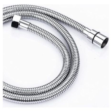 2M Flexible de Douche en Acier Inoxydable Anti Torsion, Tuyau de Douche Raccord Standard G 1/2 Universel pour Salle de Bains Adaptable à Toutes les Douchettes-