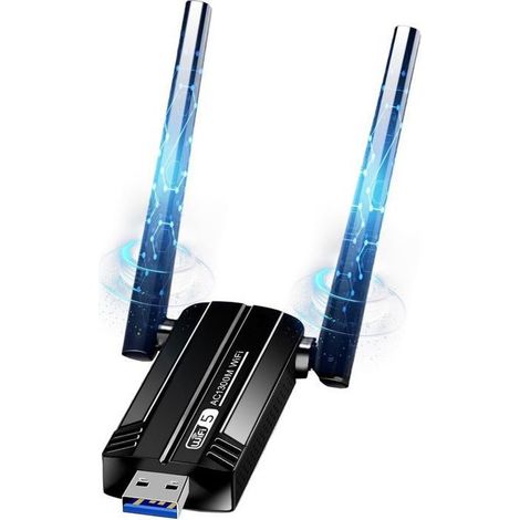 1 clé wifi, usb 3.0, double bande 2.4g/5ghz, ac1300 mbps, compatible windows et mac (1/4)