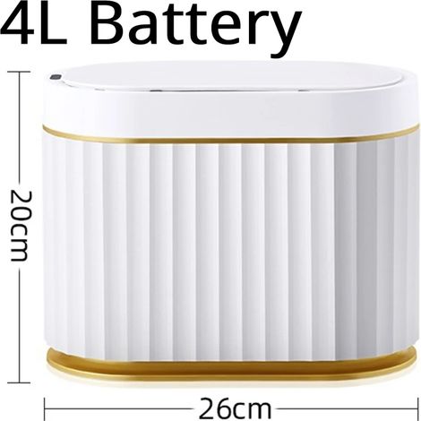 Poubelle parfumée (batterie de 4 litres) - Poubelle de bureau pour salle de bain - Mini poubelle intelligente d'extérieur (1/5)