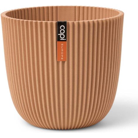 Capi Europe Übertopf Groove Kugel Pfirschfarben Ø 28 cm - Kunststoff