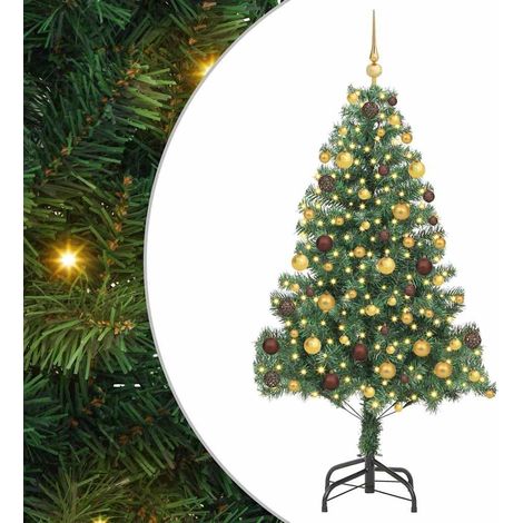 Künstlicher Weihnachtsbaum Bronze und Gold und Grün 180 x 40 cm vidaXL (1/5)