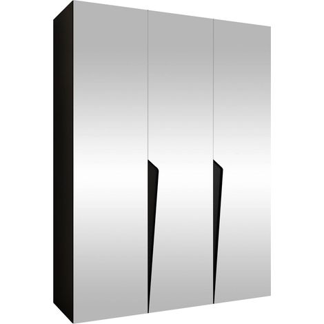 Armoire Hartford 614, Noir, 202x150x52cm, Portes d'armoire: Avec des charnières, Nombre d'étagères: 0 (1/5)