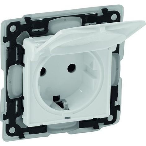 Legrand Valena Life prise simple blanche IP44 16A 230V