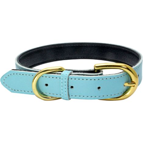 Collier Pour Chien - Cuir Véritable Crazy Horse - Forme Ronde - Convient Chiens Moyens et Petits - 9 Couleurs Disponibles - 1 Pièce (1/5)