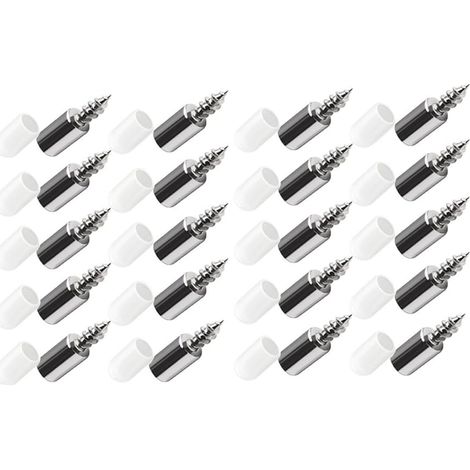 CCYKXA 25.5x7.5mm 20 pieces Laminate support for cabinet panel with rubber sleeve Hard anti-slip divider nails for wardrobe cabinet Glass divider nails Support