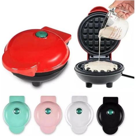 Mini gaufrier EU gaufrier 4 pouces avec design compact facile à nettoyer surface antiadhésive parfait pour le petit-déjeu (1/4)