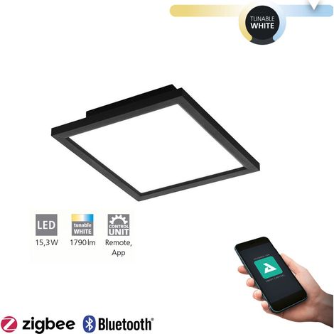 Plafoniera Moderna Salobrena-Z Alluminio Nero Luce Led Integrato 15,3W (1/5)
