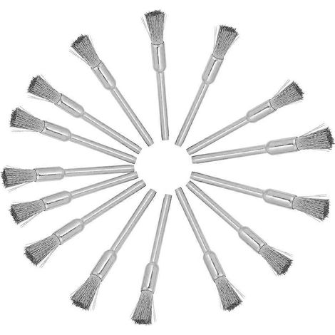 15 mini disques de polissage en fil d'acier pour meuleuses et outils rotatifs (3 x 5 mm)