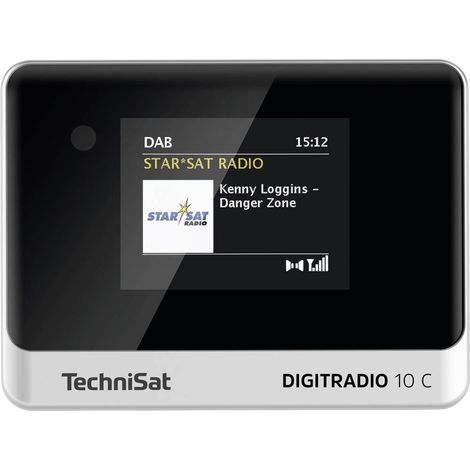 TechniSat DIGITRADIO 10 C Radio da tavolo DAB+, FM Bluetooth incl. telecomando, Funzione allarme Nero / Argento