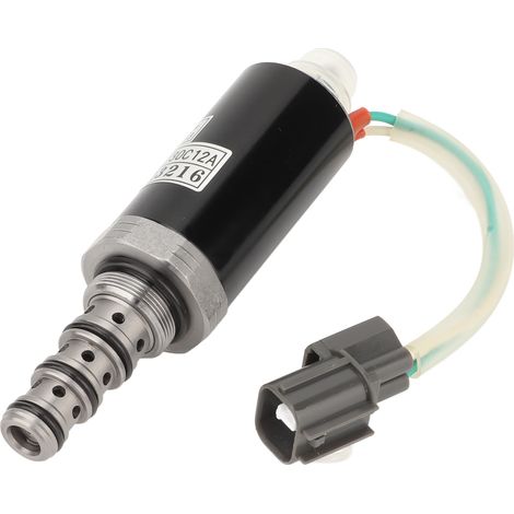 Électrovanne proportionnelle en acier allié haute dureté pour excavatrice SK120-200, vanne de régulation hydraulique, pièce de rechange robuste, compatible modèles 2, usage professionnel. (1/5)