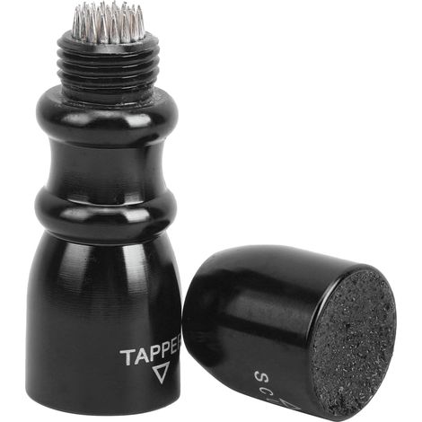 Outil 3 en 1 pour embout de queue de billard, outil de façonnage et d'affûtage, en acier inoxydable, kit de réparation noir (1/5)