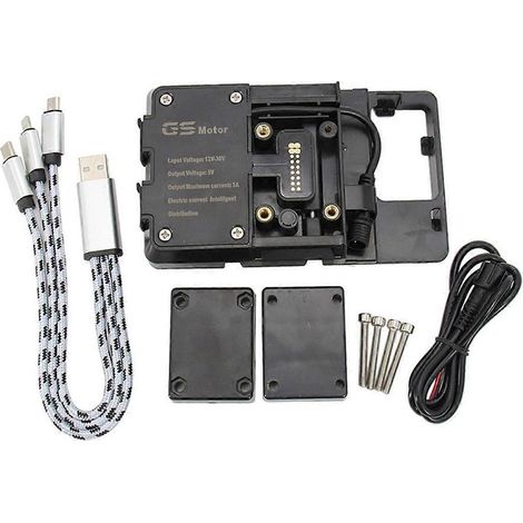 Support de téléphone pour moto, support de navigation mobile, chargeur USB pour (1/5)