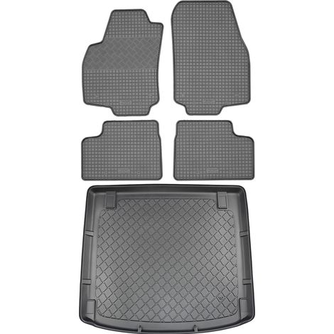 Opel Astra H III Caravan / Classic III Caravan Kombi (5-Türer) von 2004–09.2009 / 09.2009–12.2014 SET – Gummifußmatten + Kofferraummatte