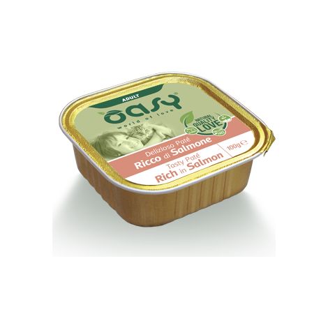Oasy Cat Delizioso Patè Adult Salmone - Oasy Cat Delizioso Patè Adult Salmone - Vaschetta Da 100 Gr
