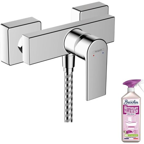 Monomando ducha mecánico cartucho 2 velocidades HANSGROHE Vernis Shape cromo + limpiador Briochin