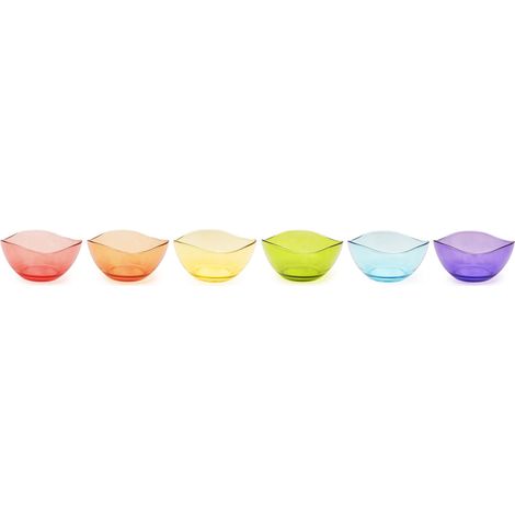 Lot de 6 tasses multicolores, verre, 31 cl (1/5)