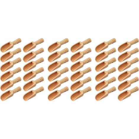 Petit bois spoon lait poudre spoon bois sel poudre cuillère doseuse thé café assaisonnement bois spoon 36 pièces (1/5)