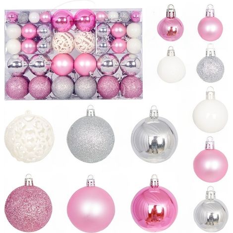 Bola De Adorno Navideña - 100 Unidades - Diferentes Tamaños 2 36 Pulgadas 1 57 Pulgadas 1 18 Pulgadas - Acabados Mate Brillante y Espejo - Para Árbol De Navidad (1/5)
