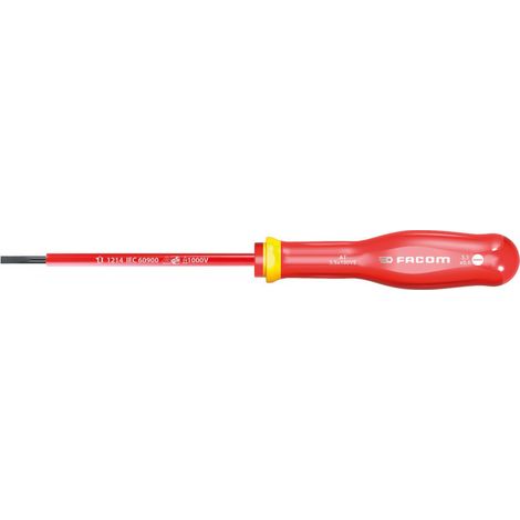Cacciavite Da Elettricista Piatto Isolato 3,5, L.100 Mm FACOM