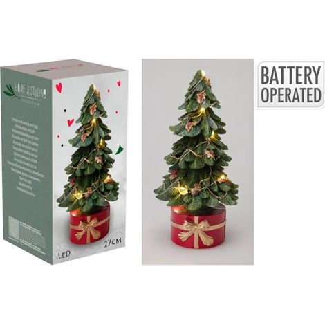 Albero di Natale da tavolo a LED da 28 cm - Decorazione illuminata