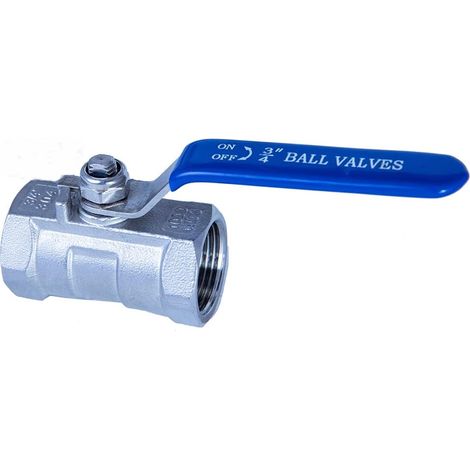 Vanne à boisseau sphérique en acier inoxydable 3/4" BSP, femelle vers femelle, valve de port standard (1/4)