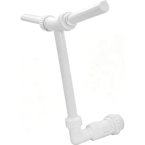 Fontaine De Piscine - Double Jet Réglable 360° - Pour Piscine Hors Sol Et Creusée - PVC Blanc - 19x39x25 Cm - 1 Unité (1/5)