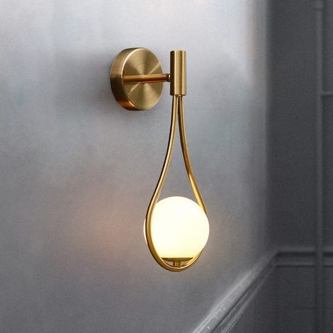 Led boule de verre applique murale nordique minimaliste applique pour salon chambre chevet escalier allée décoration de la maison (1/5)