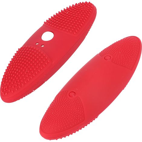 Nettoyeur ultrasonique, brosse exfoliante, nettoyeur multifonctionnel pour fruits et légumes, lave-linge, rechargeable par USB, rouge. (1/5)